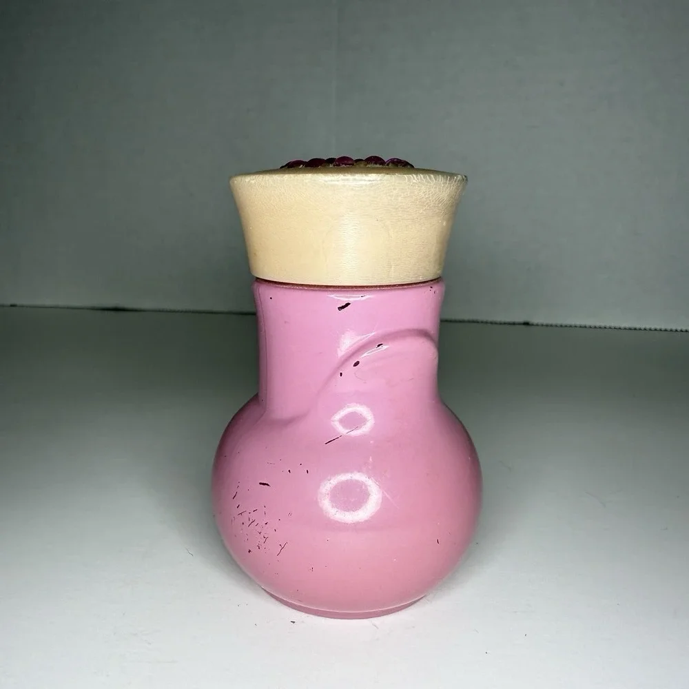 Vintage Avon SOMEWHERE Powder Sachet 0.9 oz Bottle Powder‎ In RARE pink jeweled